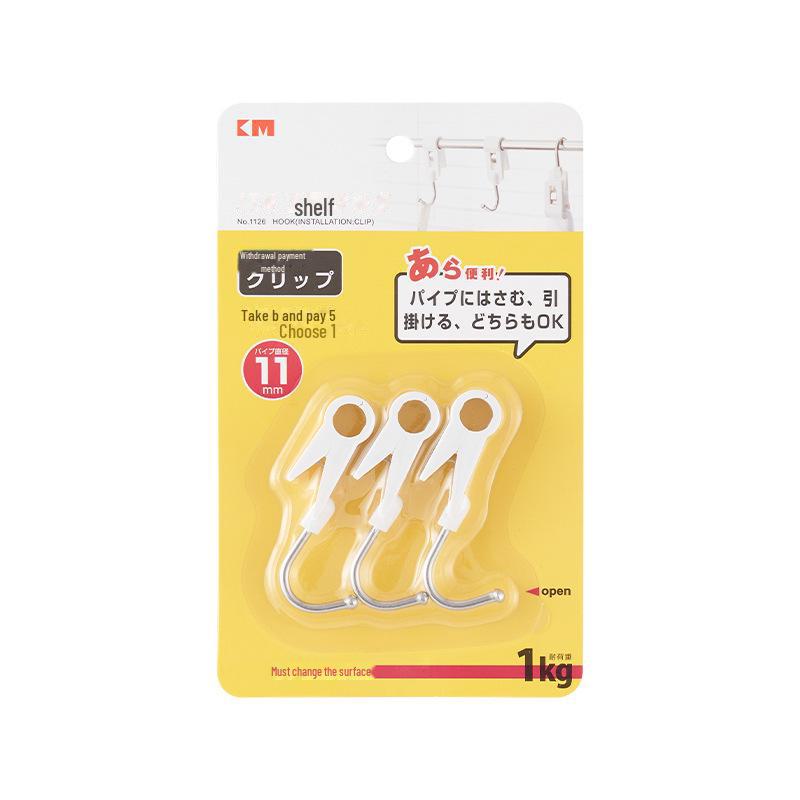 

Крючок для трубы, кухонный зажим: Пластиковый зажим без перфорации с вращающимся S-образным крючком