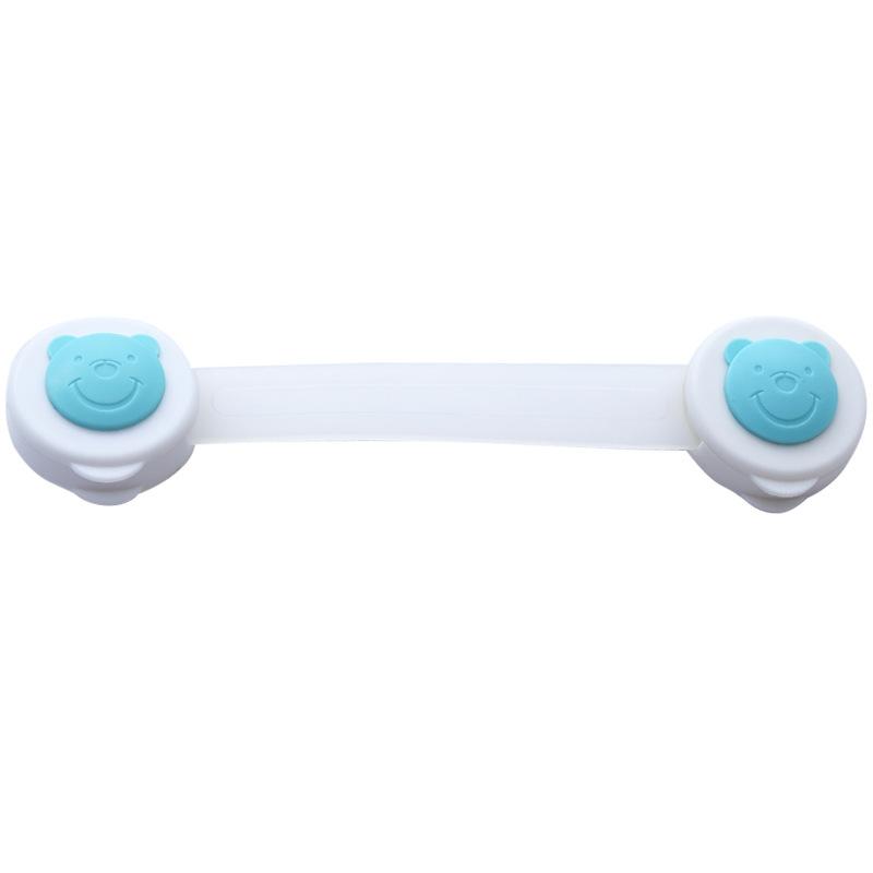 Cute Cartoon Bear Head Child Safety Lock Smiley Face Cabinet Door Drawer Lock Baby Safety Extended Cabinet Latch