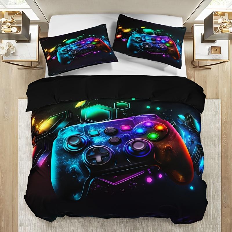 Fashion Cool Duvet Cover Set Colorful Gamepad Print Bedding Set Soft Comfortable Breathable Duvet Cover For Bedroom Guest Room