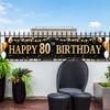 30-80 Old Birthday Background Decor Birthday Banner Hanging Poster Flag 50th 60th 70th Latex Balloon Bunting Garland Anniversary