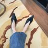 Fashion Summer new solid color pointed retro casual shallow mouth single shoe casual fashion simple versatile women's flat shoes