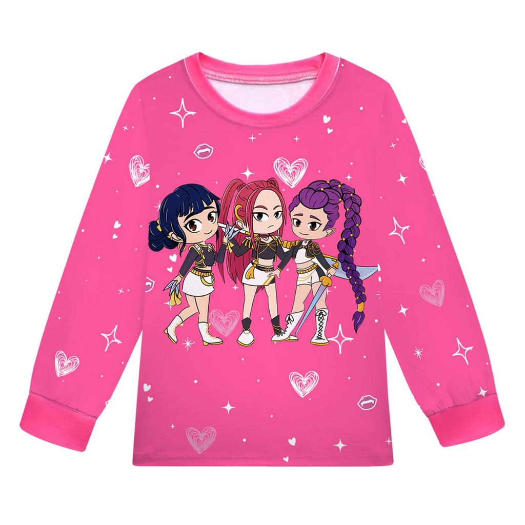 Children's Witch  Girls Printed Suit Long Sleeve Pants Suit