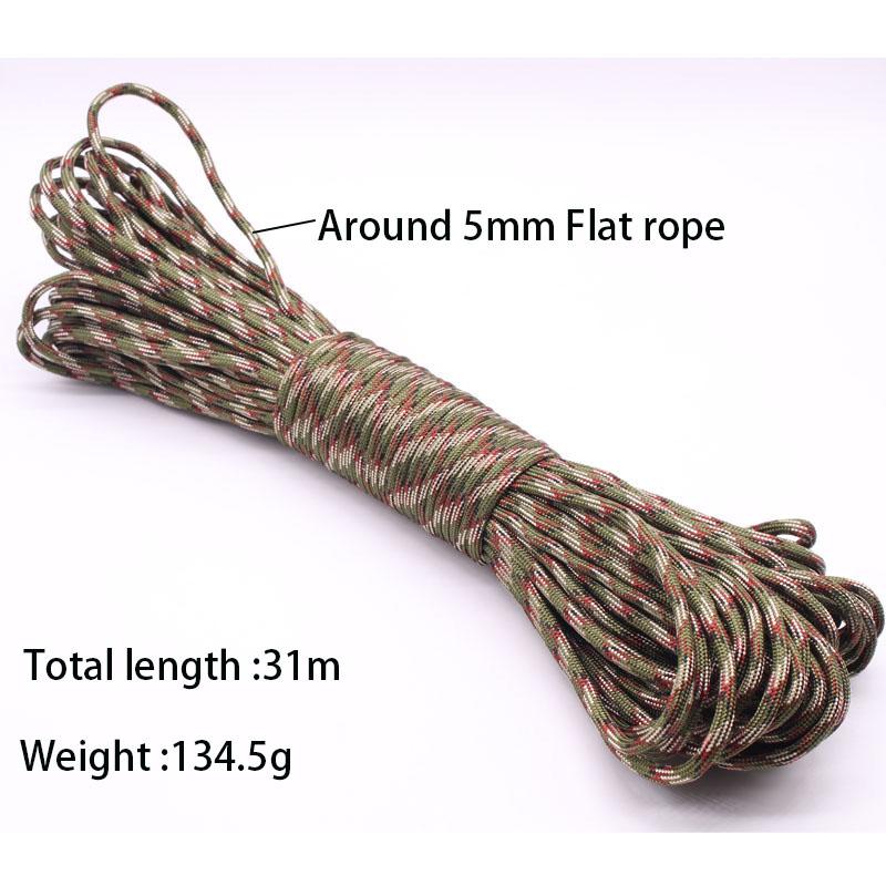 Economic 31 Meters DIY Paracord For Jewelry Keychain Making 5mm Flat Rope 4 Colors Available Outdoor Climbing Rescue Thread