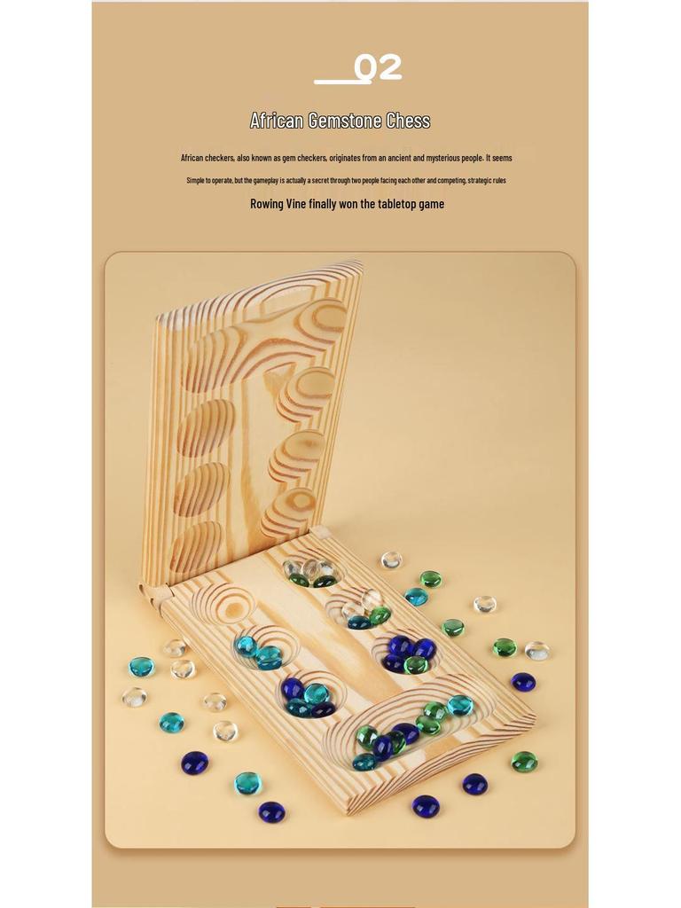 African Gem Wooden Puzzle Game: Large Pieces for Logical Thinking & Parent-Child Interaction