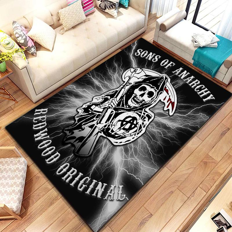 Sons of Anarchy Retro Printed Carpet Yoga mat game room bedroom beautiful anti -slip carpet rugs living room decoration chambre