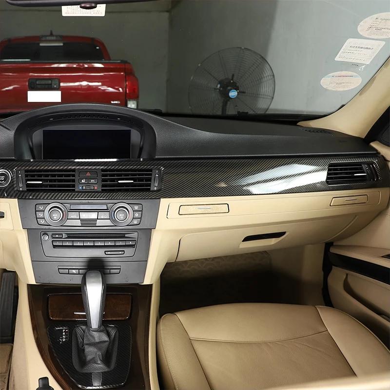 ABS Carbon Fiber Car Interior Dashboard Panel Cover Trim Decoration Stickers For BMW 3 Series E90 2005-2012 Auto