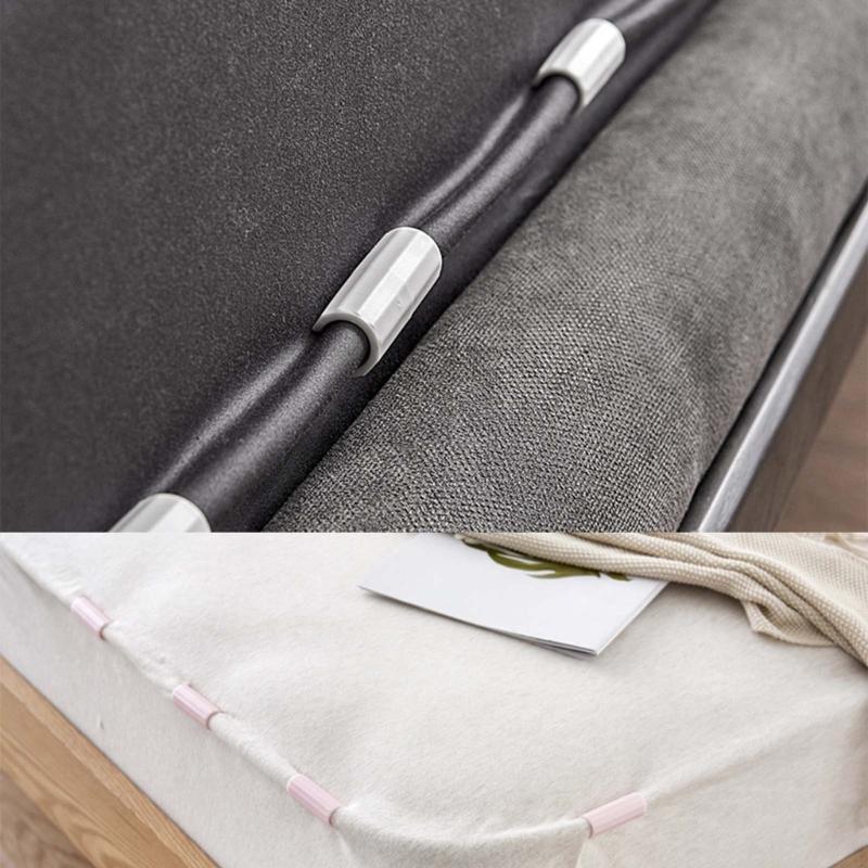 Pack of 6 Stylish Bed Sheet Clip for Securely Holding Elasticized Sheet Place Without Damage Easy Installion Deisgns