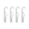 Jitsugyo 5491 Rotating Hanging Clip, Set of 4, White, Approximately 1.7X3.1X12.2cm (per Piece), Tower, Easy To Grip, Can Rotate 360
