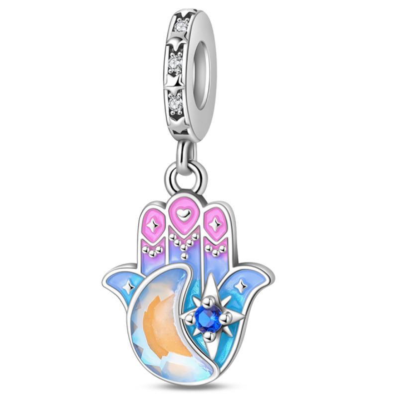 Original Copper Charm Beads Glowing Luminous Lantern Angel Magic Cat Jungle Pendant Bead For Bracelet Charm Jewelry