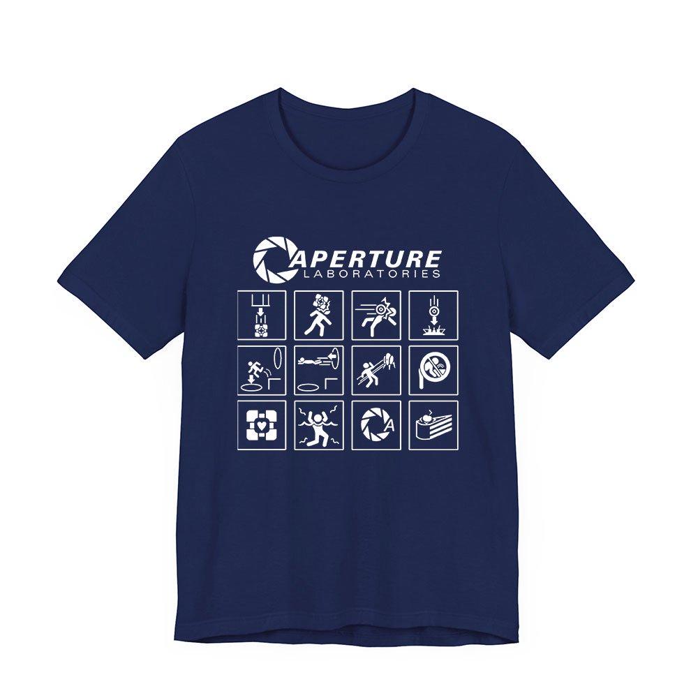 Merchandising de la Serie de Juegos Portal Logo de Aperture Laboratories Camiseta Unisex de Manga Corta Camiseta Gráfica Casual