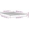 823470 vidaXL Cadre de lit Blanc 135x190 cm Bois de pin massif Double