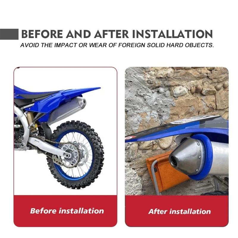 Protetor de escapamento de silicone universal para motocicletas Fácil instalação Acessórios para motocicletas