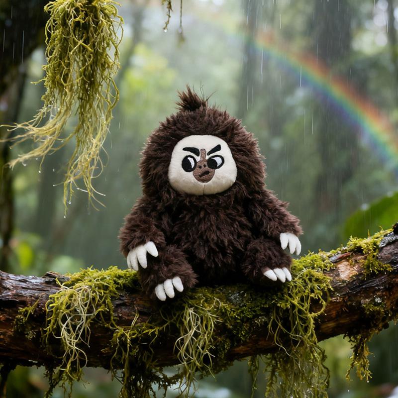 Kawaii White-faced Saki Plush Toys Interesting Animal Dolls Exquisite Desktop Ornaments Fluffy Decorative Dolls Birthday Present