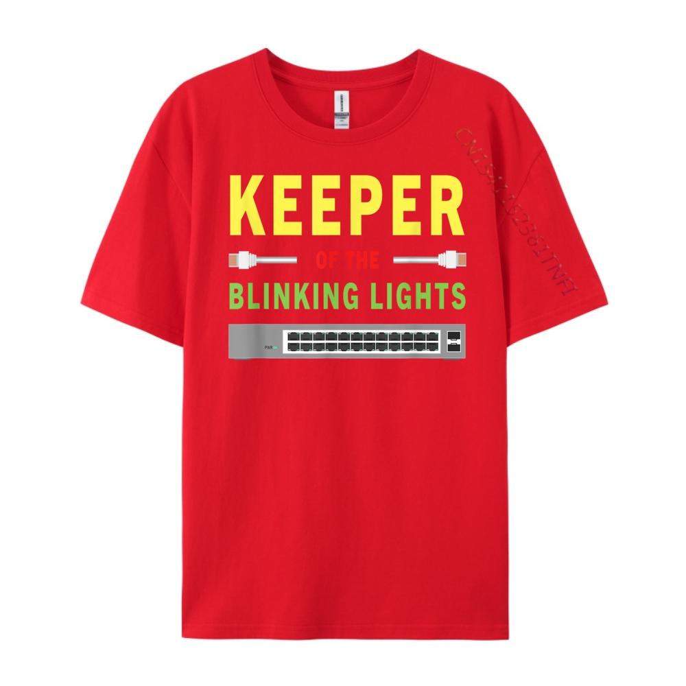 Keeper Of The Blinking Lights Network Administrator Humour Mens Graphic Tshirts Oversized T Shirt Tshirts Cool S