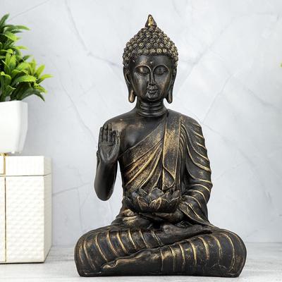 New Sitting Buddha Statue Showpiece Idol Home Decor Items for Living Room and Gifts