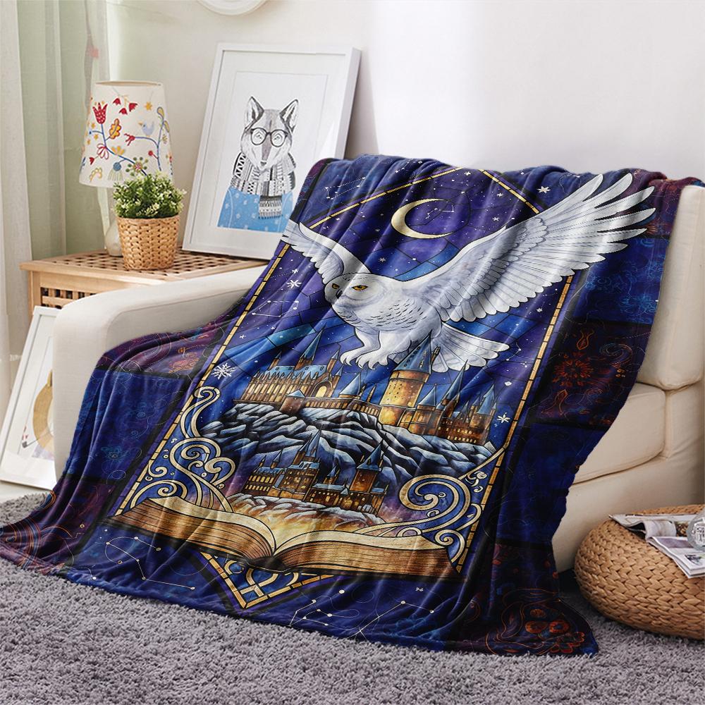1Pc Cartoon Print Flannel Blanket, High Quality Comfortable for All Seasons, Home Decor, Warmth and Comfort, Perfect for Christmas Birthday Gift