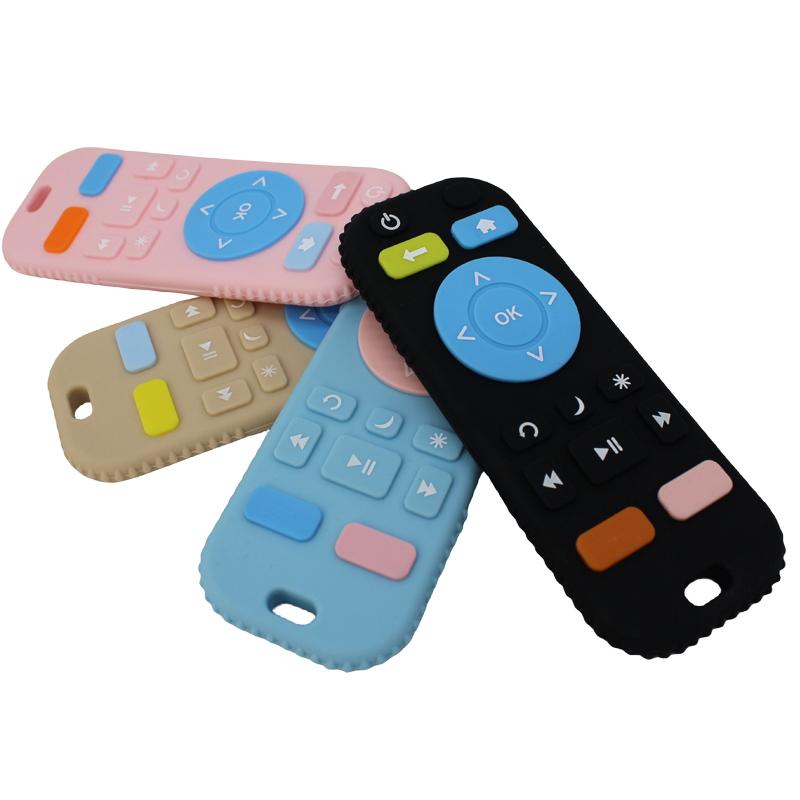 Infant remote control teether baby anti-eating hand teething stick cartoon soothing toys cognitive plaything