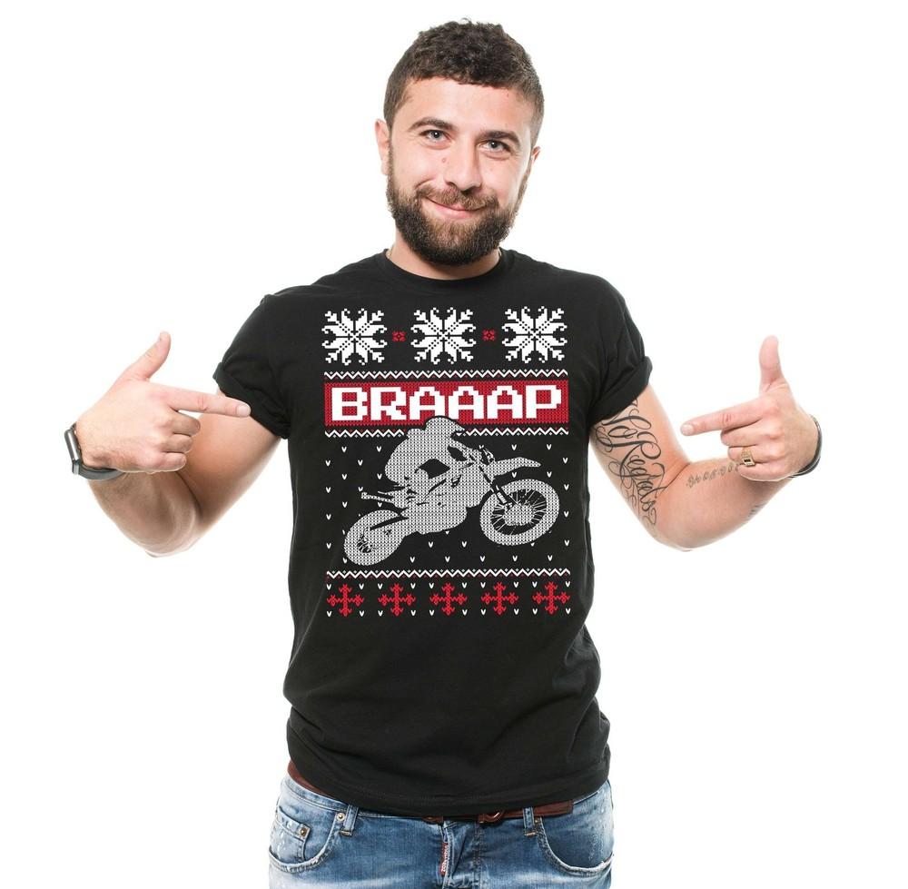 Mens Motorcycle T-shirt Motorbike BRAAAP Shirt Christmas Gifts Biker Rider Shirt Unisex T-Shirt XL