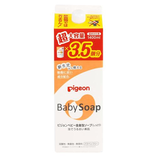 

[Baby soap refill] Pigeon baby whole body foaming soap moist type (0 months and up) 1400mL 3.5 times