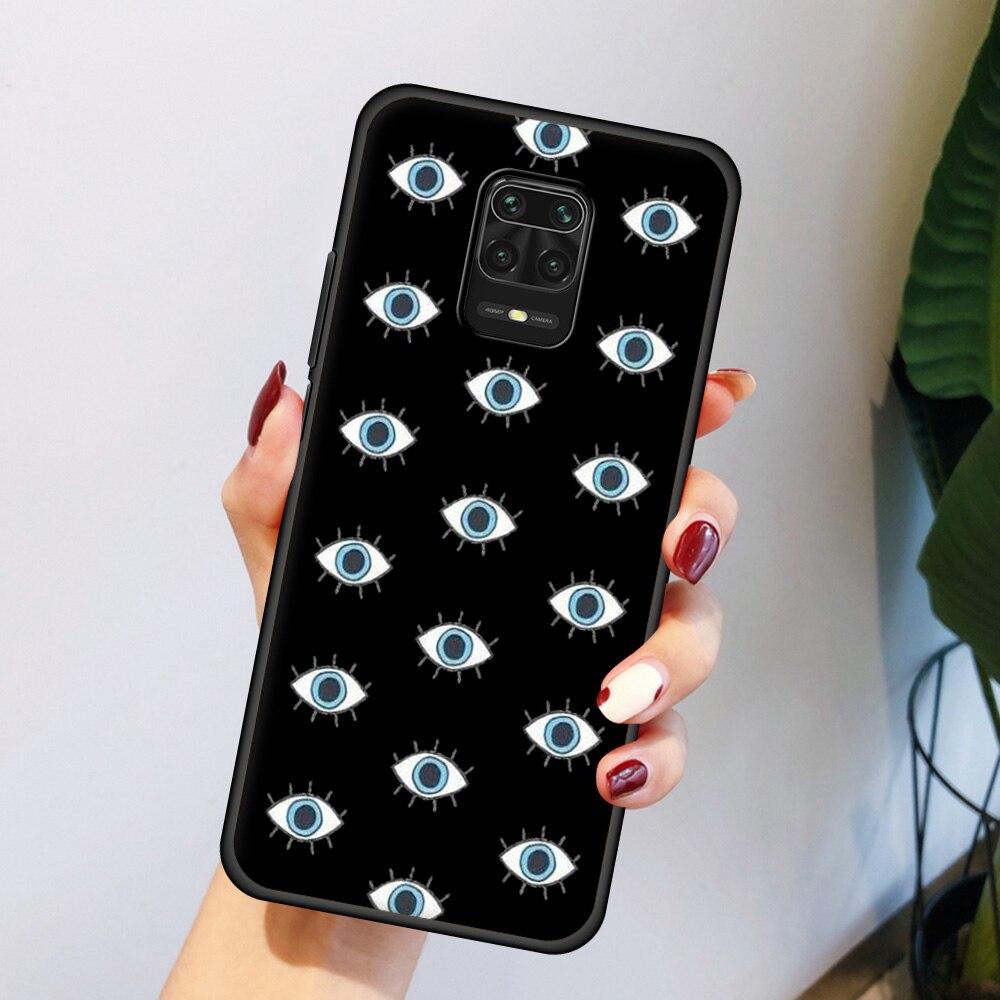 

Синий сглаз эстетика для Xiaomi Redmi Note 9S 9 8 7 10 Pro 8T 9C 9A 8A K40 мягкий TPU силиконовый чехол для телефона черный чехол Coque Redmi 8