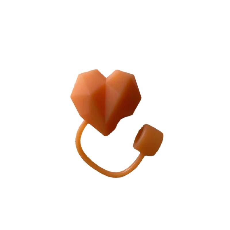 Mushroom-shaped Heart, Angular Design, Toy Pen Cap, Dust-proof Cover, Personalized Beverage Straw Cover, Dust-proof Cap