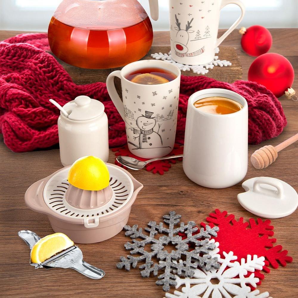 Podstawki Świąteczne Wigilijne Podkładki na Stół pod Kubek Świeczka