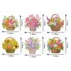6 Pcs Flower Insect DIY Diamond Painting Magnet Refrigerator Diamond Art Magnets Decals for Fridge Whiteboards Car Mailbox Decor