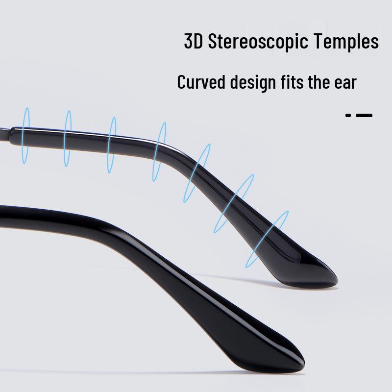 Ultraleichte Herren Halbrand Titanbrillengestelle - Modische Korrektionsbrillen