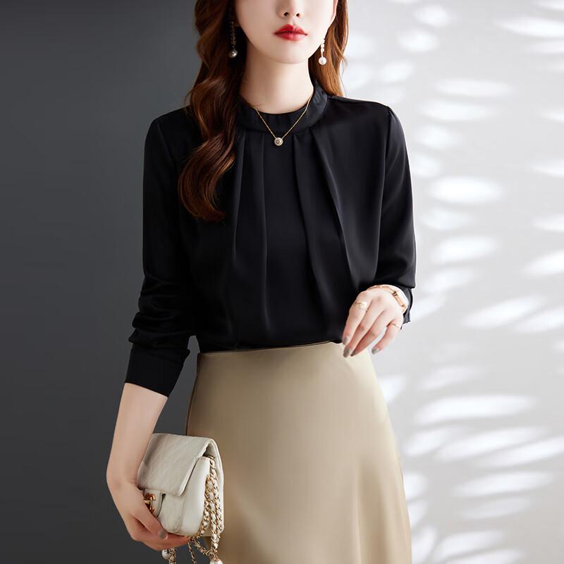 Camicia Professionale da Donna a Maniche Lunghe con Collo Alto Teluoman