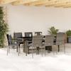 Vidaxl 9-Cz. Set di Mobili da Giardino con Cuscini, Grigio, Rattan PE