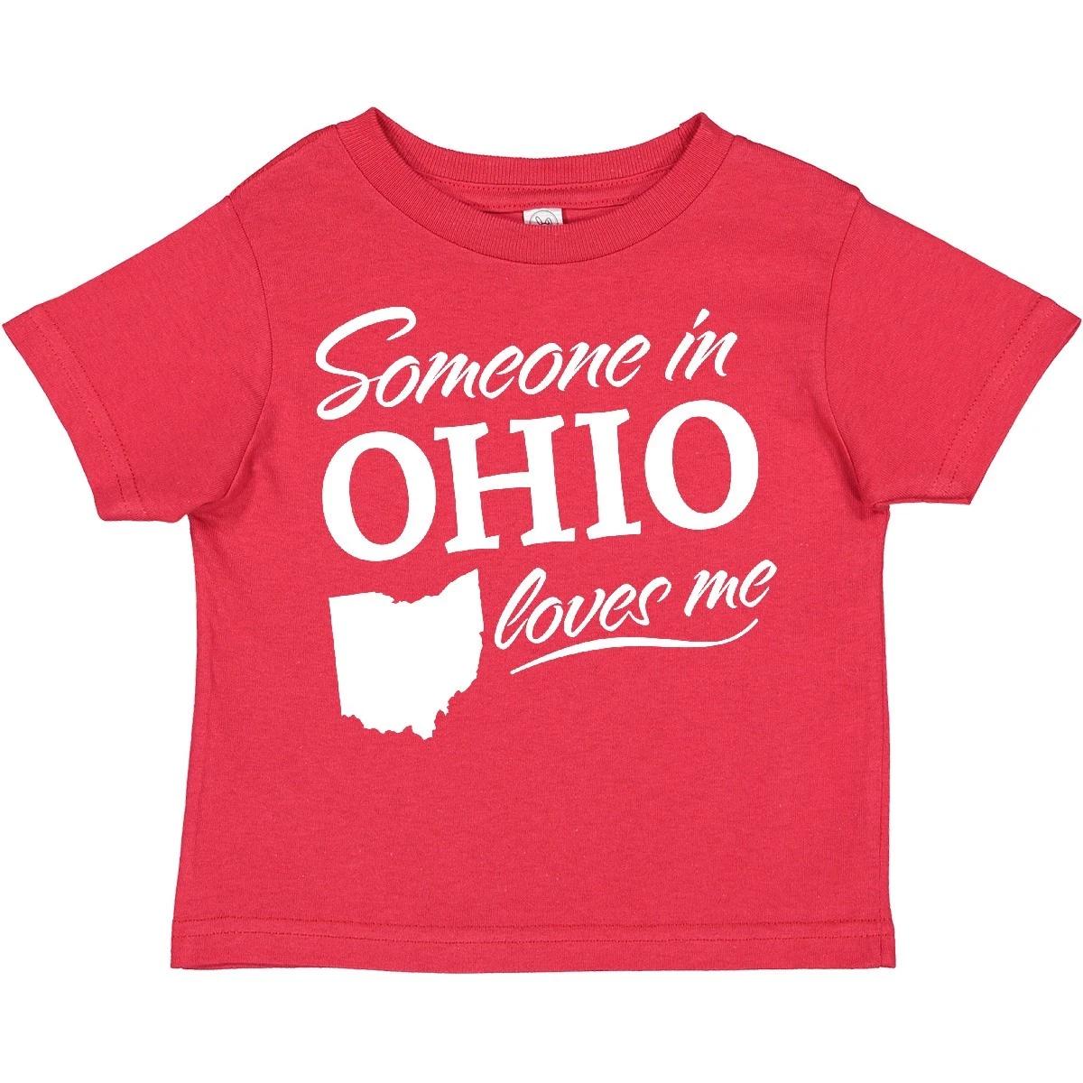 Inktastic Someone In Ohio Loves Me Toddler T-Shirt State Home Family Kids Love 130