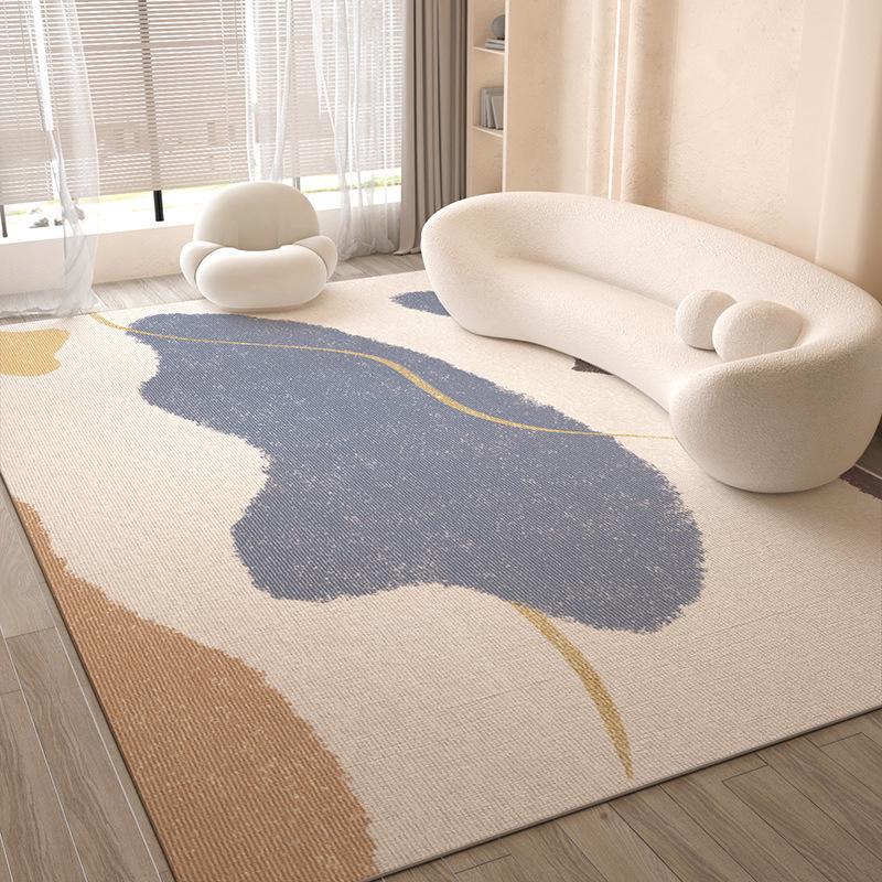 Cream-Style Luxury Carpet for Living Room: Elegant, Durable, and Easy-to-Clean Floor Mat.