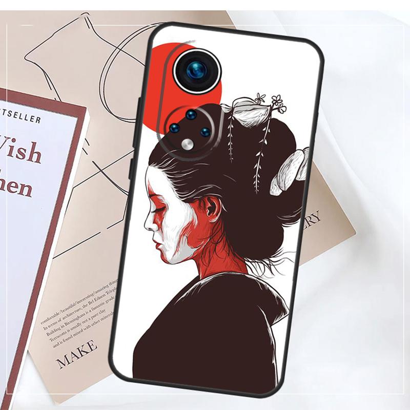 Japanese Style Art Case For Honor Magic 5 6 7 8 Pro X9a X9b X9c X9d X8b X8c Win RT 50 70 90 200 400 Lite Cover
