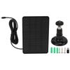 Surveillance Camera Solar Panel Monocrystalline Silicon 4W 5V with Charging Cable for Outdoor Surveillance Camera Black