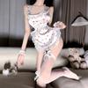 Sexy lingerie water spirit female cherry free lace dew hips passion maid outfit naked back uniform temptation