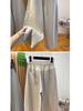 Spring 2024 Women's High-Waist Color-Contrast Wide-Leg Pants