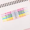 6 Colors/Collection Double Headed Highlighter Pen Fluorescent Drawing Markers Highlighters Pens Stationery Office School Supplies