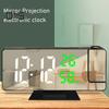 LED-Digitalwecker, großer Bildschirm, Mehrzweck-Projektor-Deckenuhr im 12/24-Stunden-Format mit Zeit-/Temperaturanzeige
