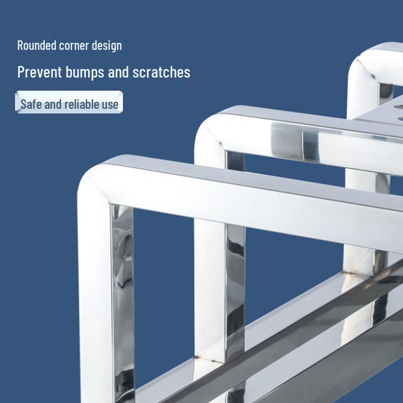 HPMILY Thickened Stainless Steel 5-Slot Chopping Board Rack