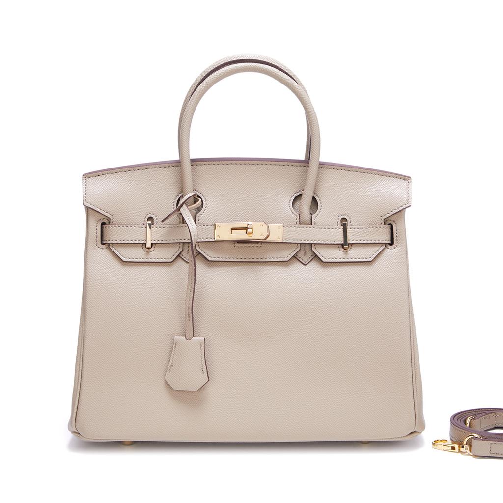 The New Fashion Atmosphere Palm Print Leather Cowhide Texture Handbag Foreign Style White Collar Office Female Bag