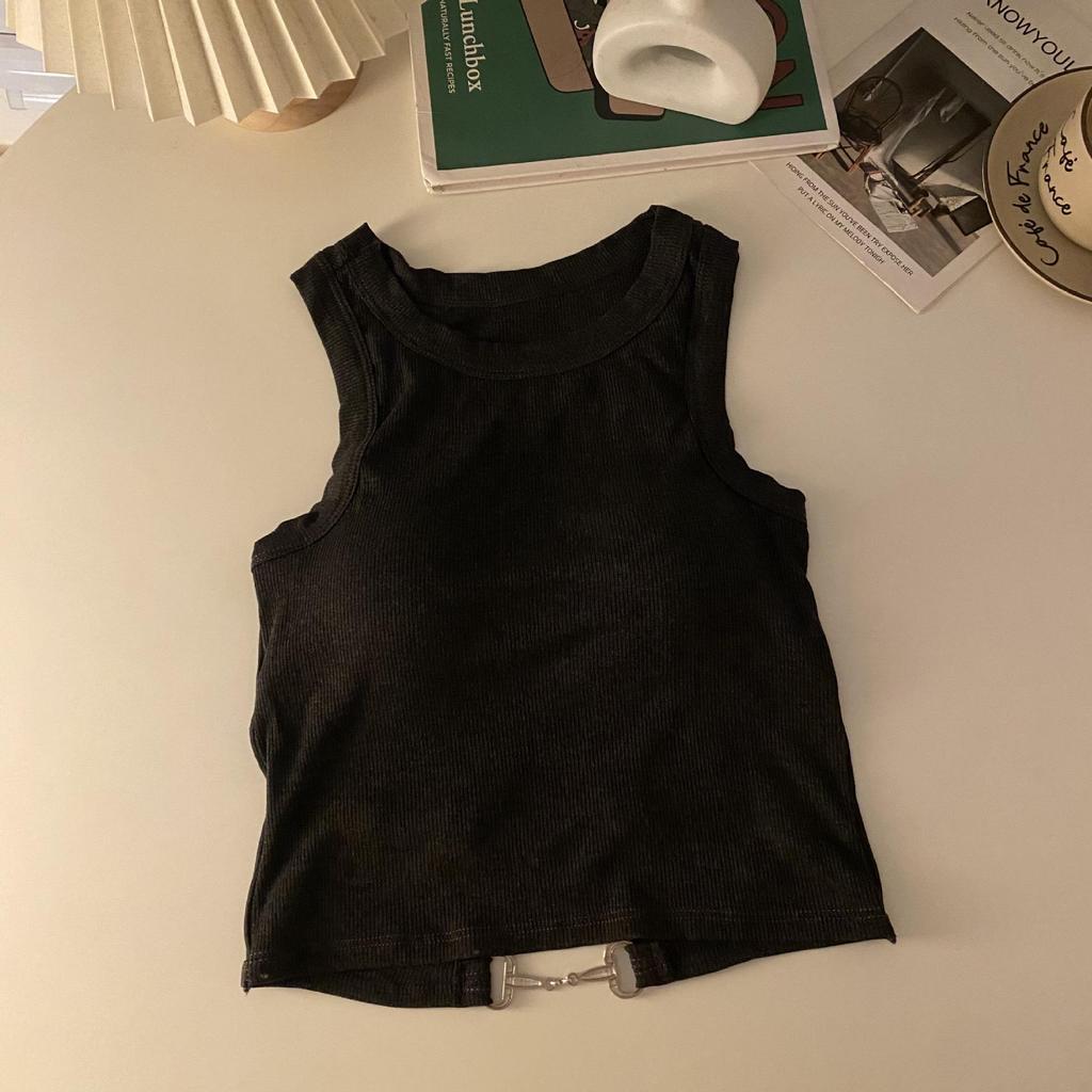 Top Canotta Donna Piccante Senza Schiena con Imbottiture sul Seno e Design a Bandeau