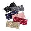 6Pcs/Set Solid Color Turban Cotton Hairband Pearl Headband for Women Girls Elastic Hair Bands Accessories