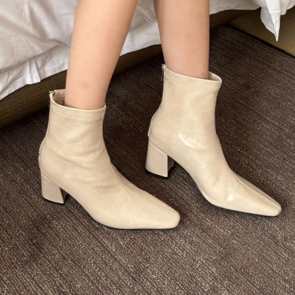 Rear zipper short tube European and American retro fashion boots 2025 new autumn and winter thin spice girl versatile personalized fashion boots women