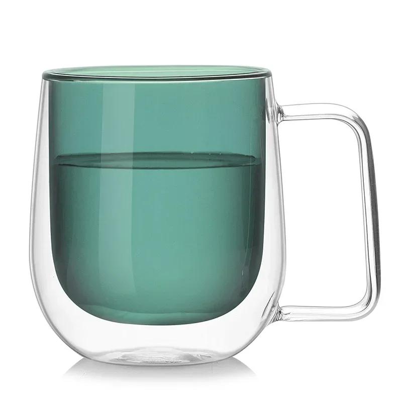 Whiskey Beer Glasses, Multi-color Wine Glass, Tea Cup, Coffee Cups, Cocktail Holder Mug, Double Wall Mugs, Wineglass for Vodka