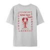 Hummer-Liebhaber Club T-Shirt mit Rückendruck Vintage Meeresfrüchte T-Shirt Kurzarm Ästhetisches Foodie Shirt Unisex Mode Damen T-Shirts