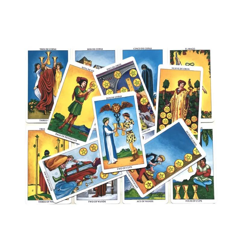 10.3*6cm Primary Beginner Tarot English Spanish Edition 78-Card Deck Board Game