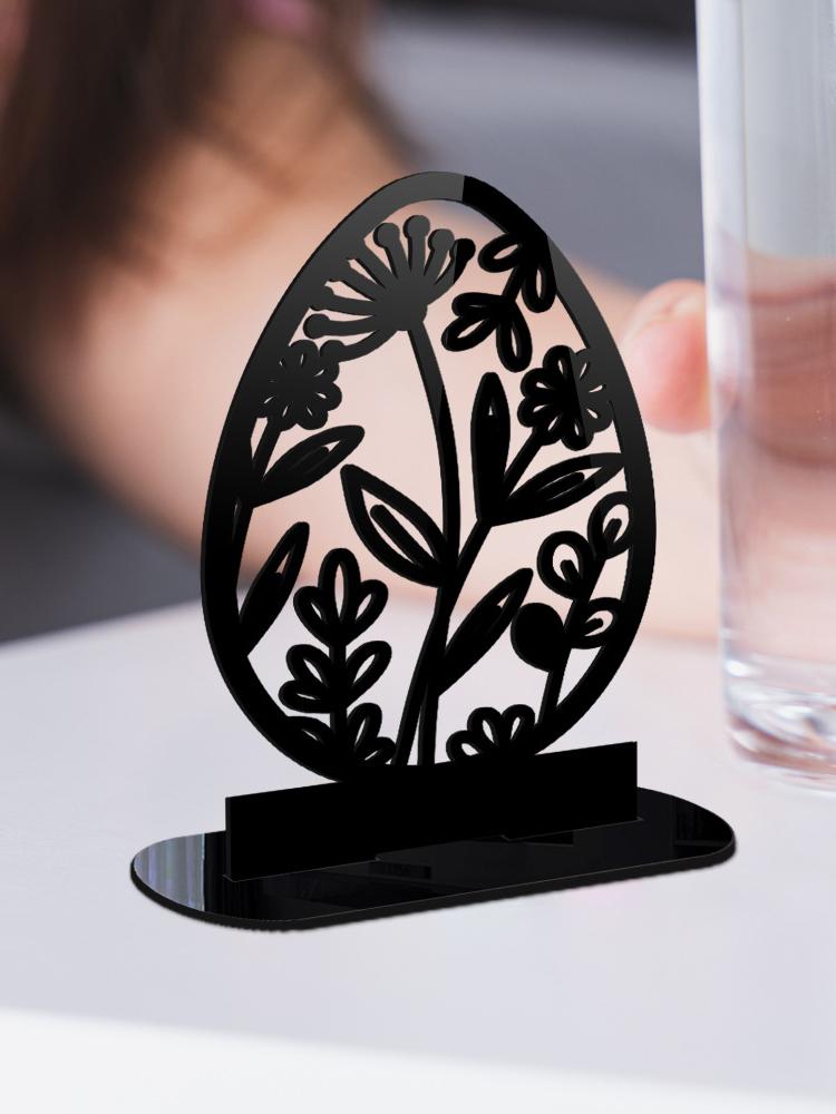 Easter Decorative Ornament Acrylic Bunny Eggs Easter Eggs Mirroor Tabletop Holiday Decoration Home Decor Christmas Ornament Bulk