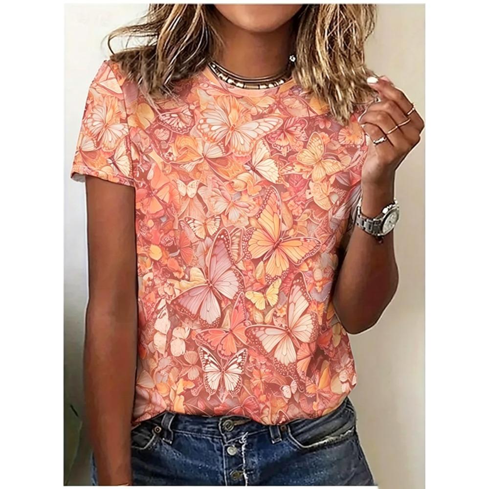 3D printed fun butterfly women s T-shirt 2XS