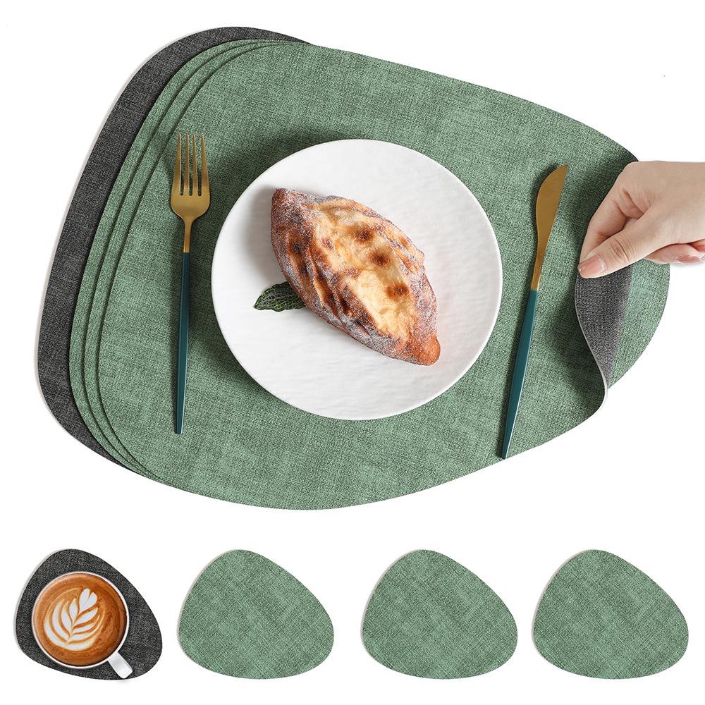 Nordic Water Drop Placemat - Waterproof, Oil-Proof, Heat-Resistant Dining Table Mat for Home, Restaurant, or Hotel Use.