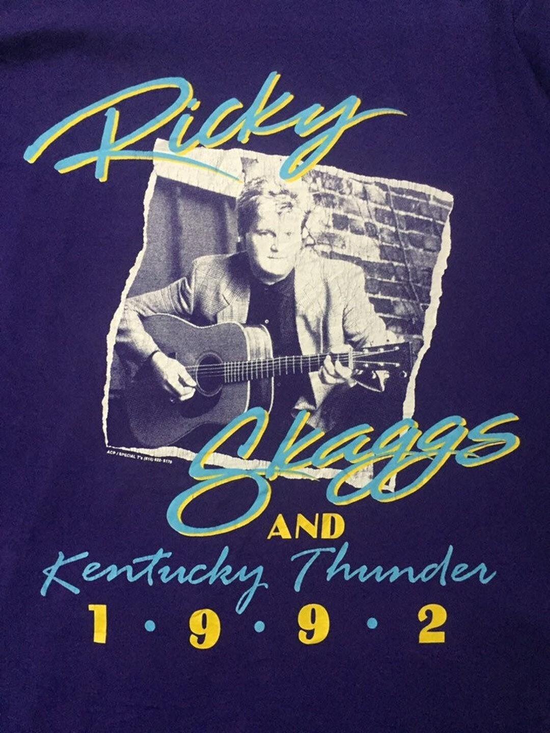 90s Ricky Skaggs and the Kentucky Thunder 1996 T Shirt Purple Reprint M